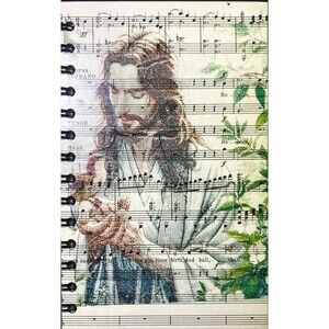 Journal Unique Jesus Designs Handmade Upcycled Spiral Notebook 200 Pages